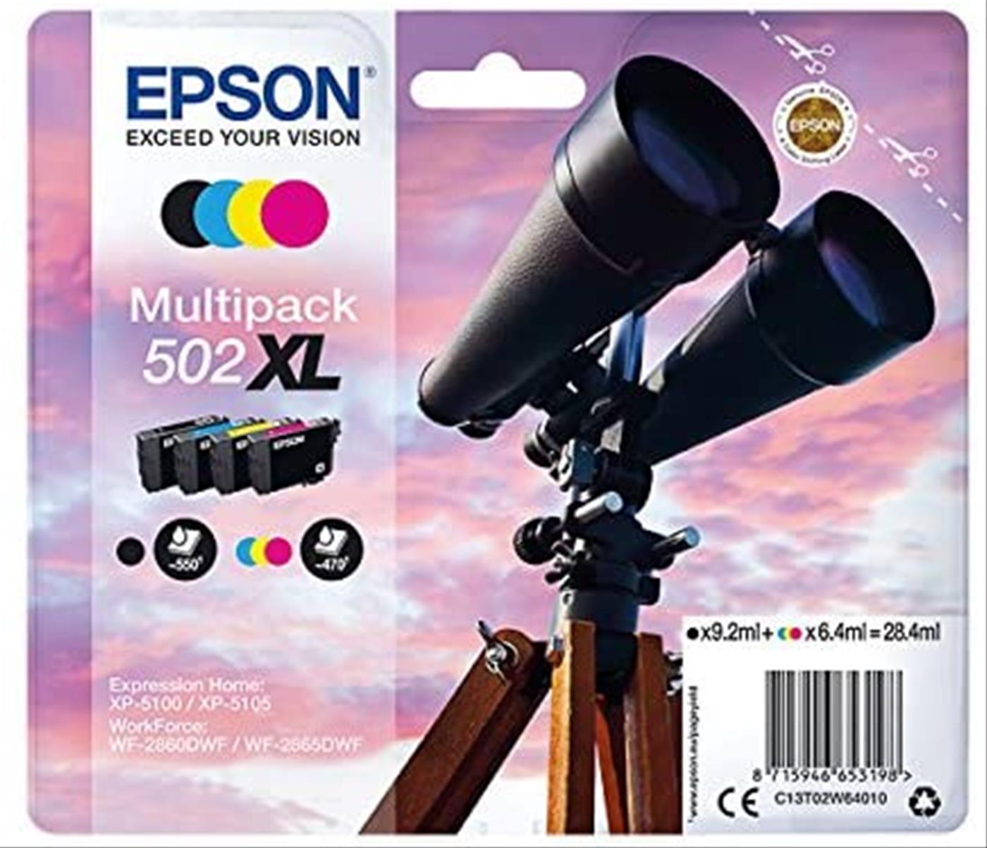 CARTUCHO EPSON MULTIPACK 502XL NEGRO  COLOR